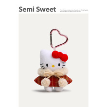 中古斗篷kitty猫包包挂件可爱哈喽kt毛绒公仔凯蒂猫书包挂饰礼物