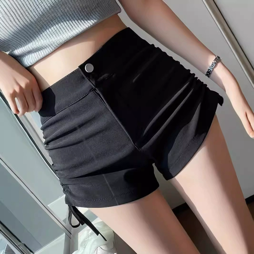 Шорты, танцевальные spring sexy брюки, для подростков, шнурок, высокая талия