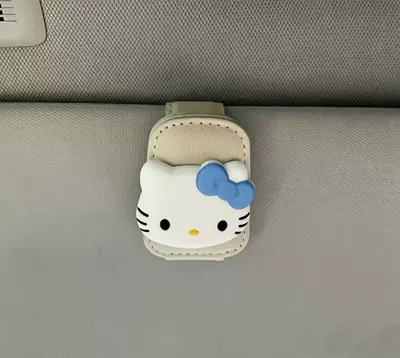 Car Glasses Clip/Bill Clip Holder, Multifunctional Sun Visor Storage - gray-glasses-clip-blue-kt-cat