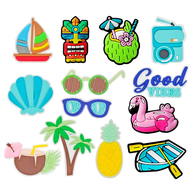 Summer Sunshine Beach Surfing Clogs Shoes Flower Soft Rubber Shoe Buckle Clogs Accessories Clogs Accessories Summer Sunshine Beach Surfing Clogs Shoes Flower Soft Rubber Shoe Buckle Clogs Accessories Clogs Accessories