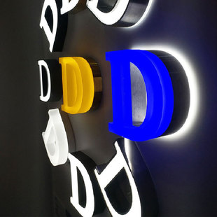 Meishi door head metal backlight luminous character LED light outdoor indoor decoration luminous Billboard luminous character