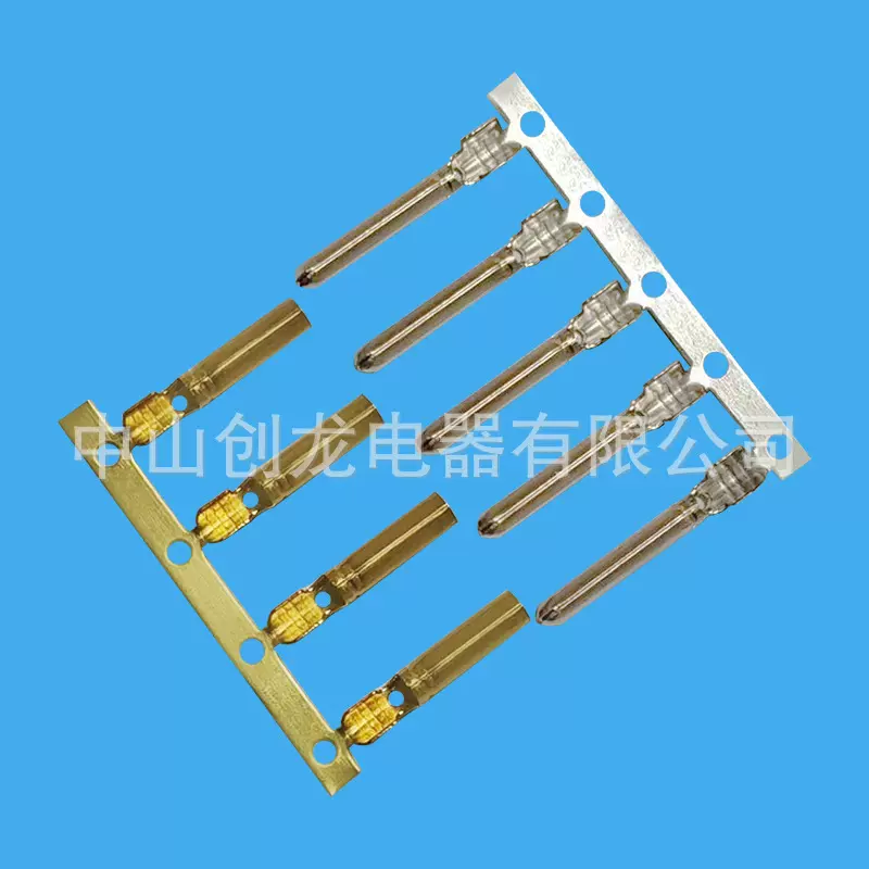 2.3铜针铜管端子防水插头端子圆管端子插针孔2.3公母端子冲压端子