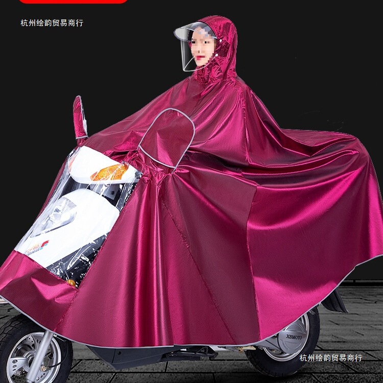 Electric Vehicle Raincoat for Men and Women, Motorcycle Battery Vehicle, Thickened and Enlarged Double-Length Full-Body Rainproof Poncho