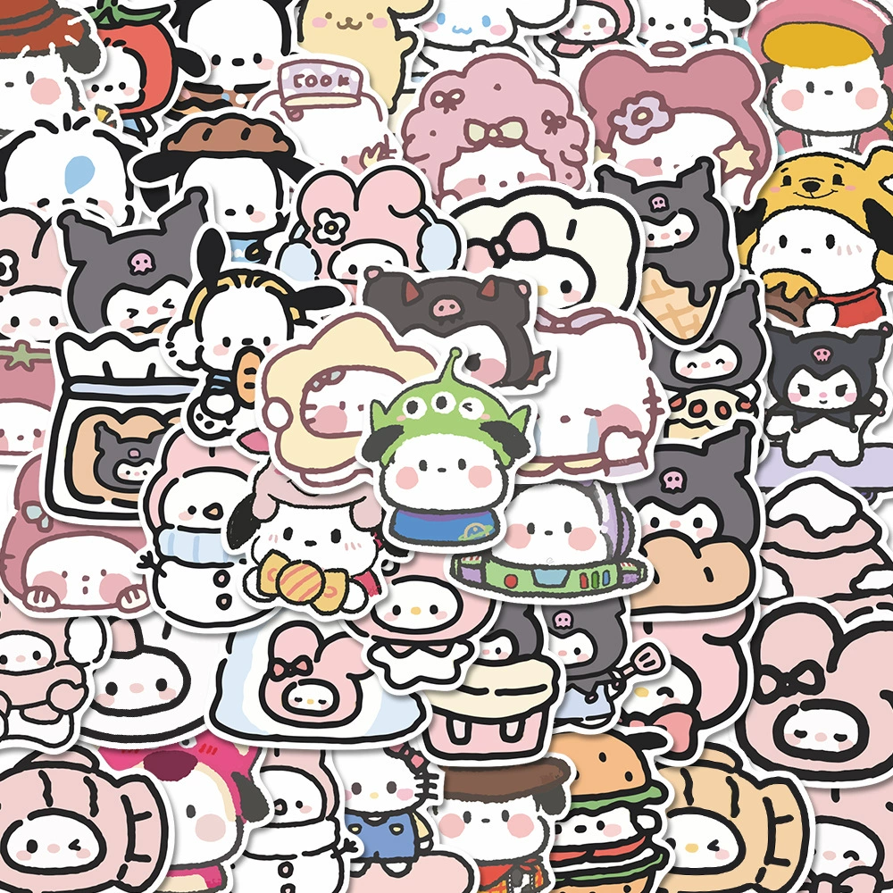 Набор наклеек «Cartoon cute», много персонажей для ноутбука и чашки, разные дизайны, 50–207 шт.
