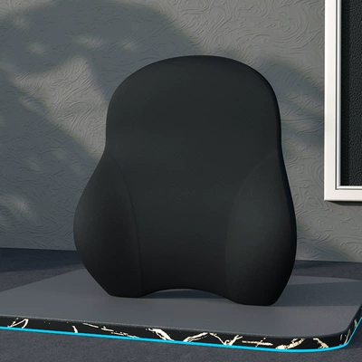 Headrest: and Skin-Friendly Car Pillow, Neck - p078-pure-black-lumbar-support