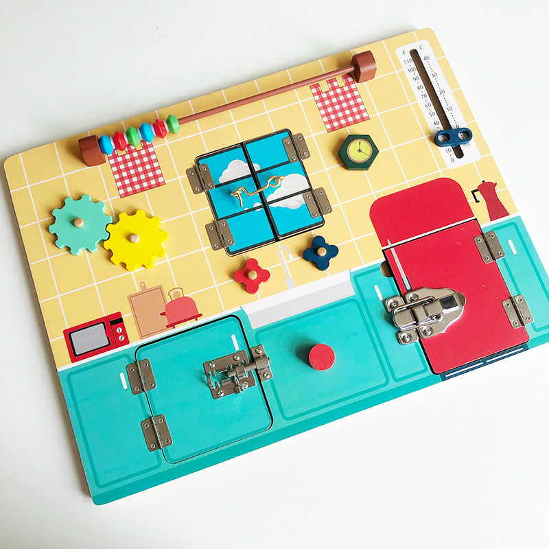 Montessori tablero ocupado busyboard educación temprana para niños bloque ocupado juguetes accesorios de bricolaje procesamiento personalizado