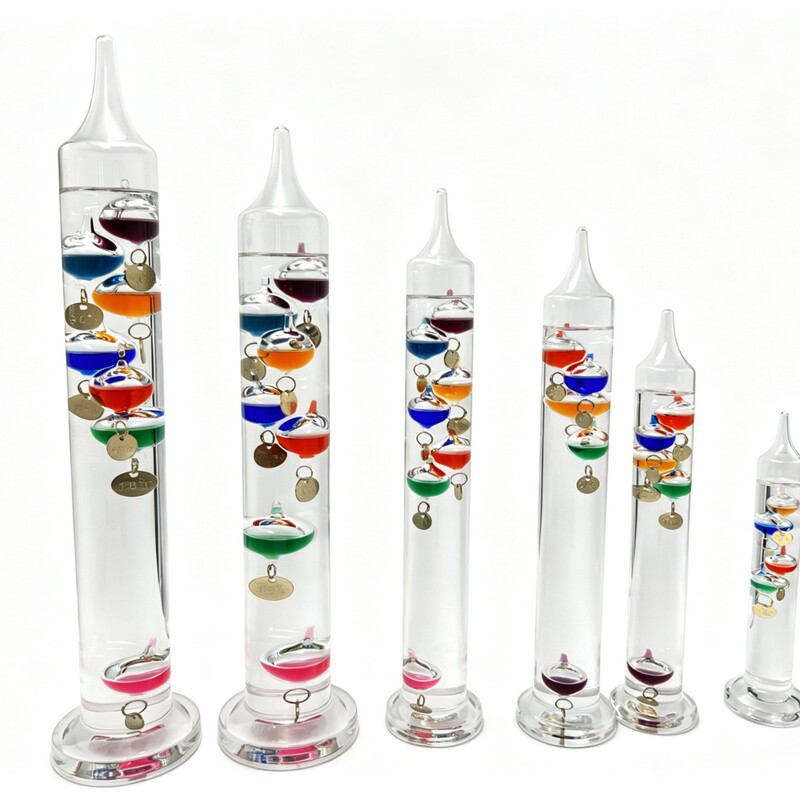 Galileo thermometer weather vane with colorful floating balls, office decoration Galileo thermometer weather vane with colorful floating balls, office decoration