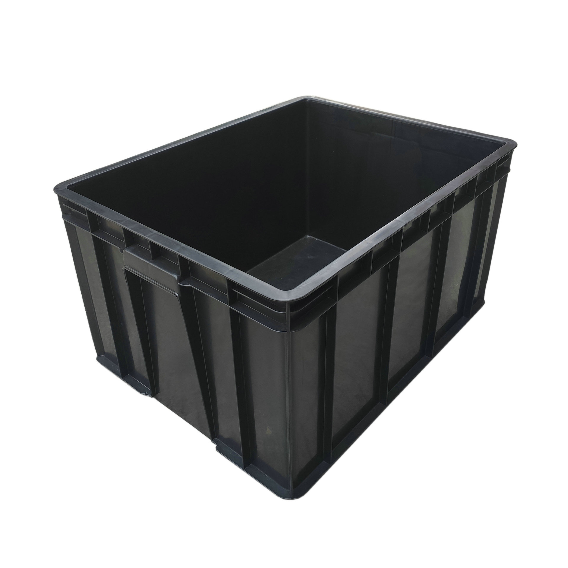 6号防静电塑料箱8#可配盖周转箱10#电子配件塑胶箱黑色物料箱