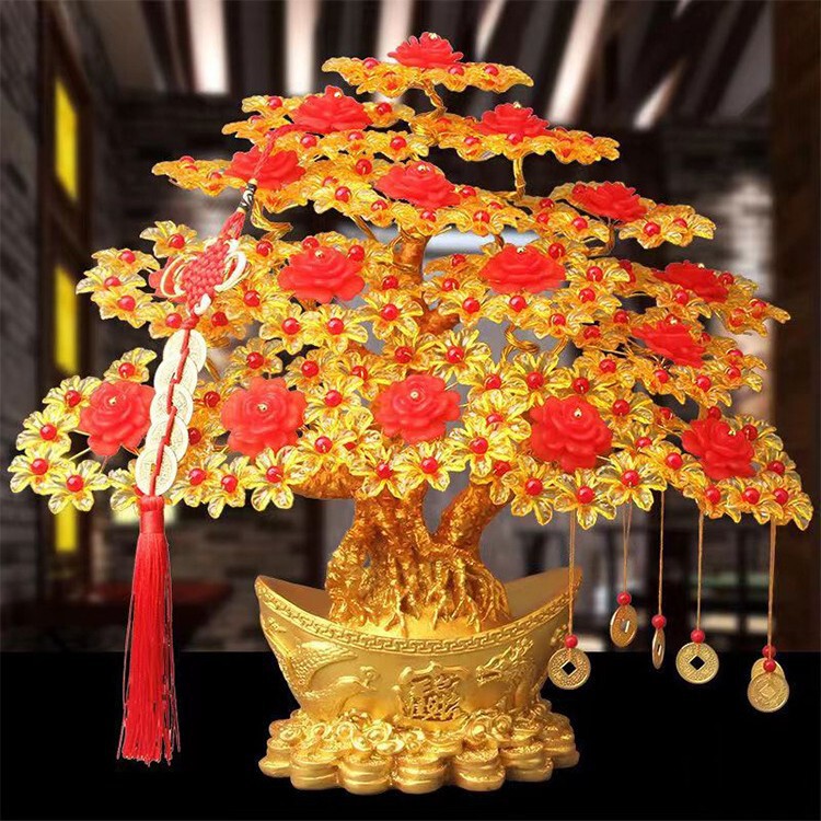 Handmade Beaded Money Tree Material Package 16 Holes Blooming Wealth Making Ornaments Crafts Weaving Adult Money Tree