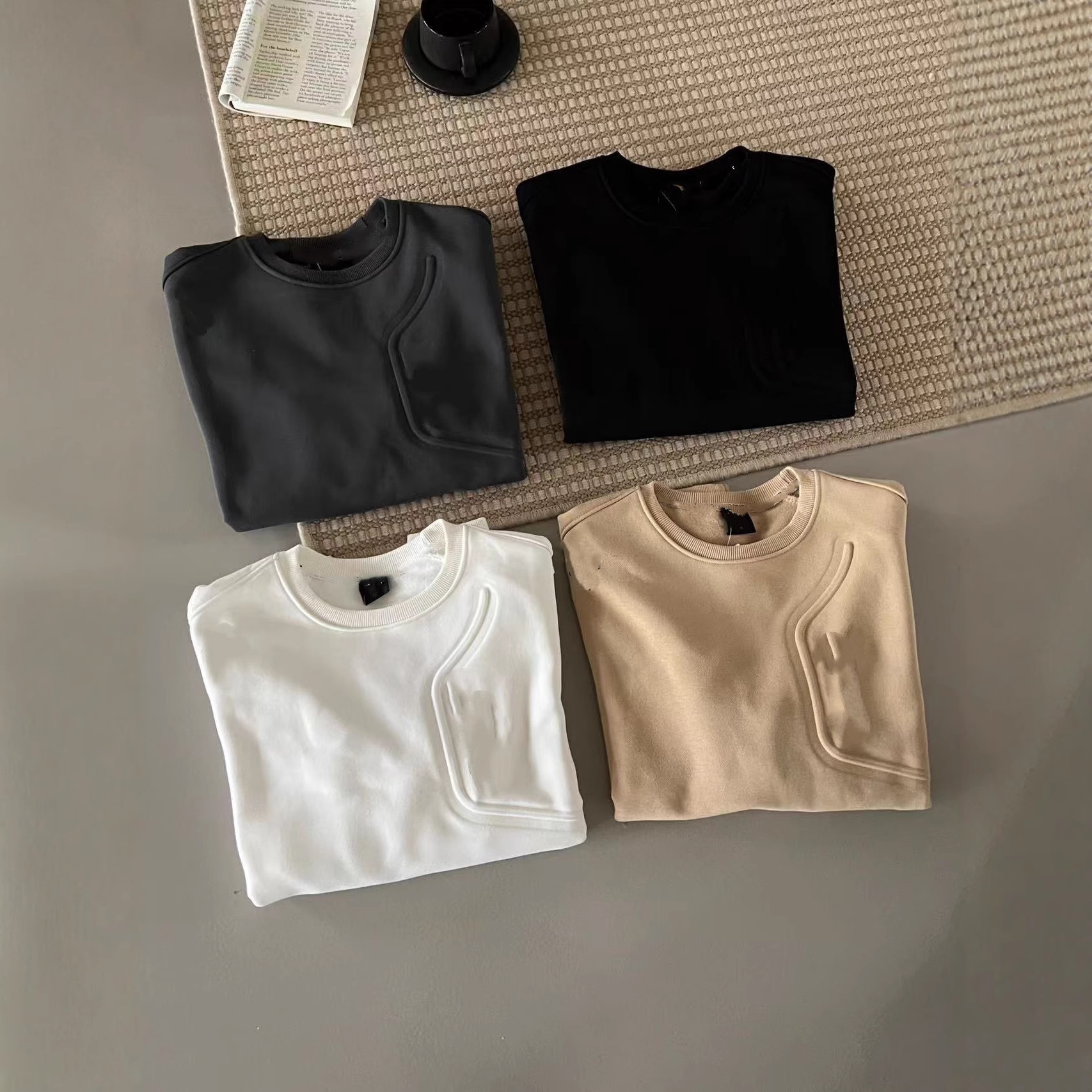 032682 箭头秋冬男女同款加绒加厚金标圆领卫衣基础百搭款