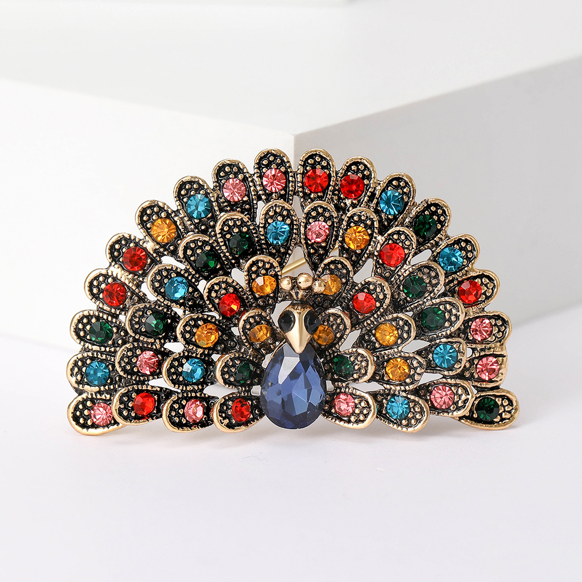 16g Weight Rhinestones Inlay Material Brooches Classification Banquet Occasion Alloy Material Peacock Pattern All Seasons Season Women's Gender Inlay Design Retro Style Retro Pin Peacock Alloy Inlay Rhinestones Women's Brooches 33