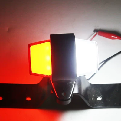 Width indicator light 24V signal light, contour light - double-sided-convex-redwhite-cd