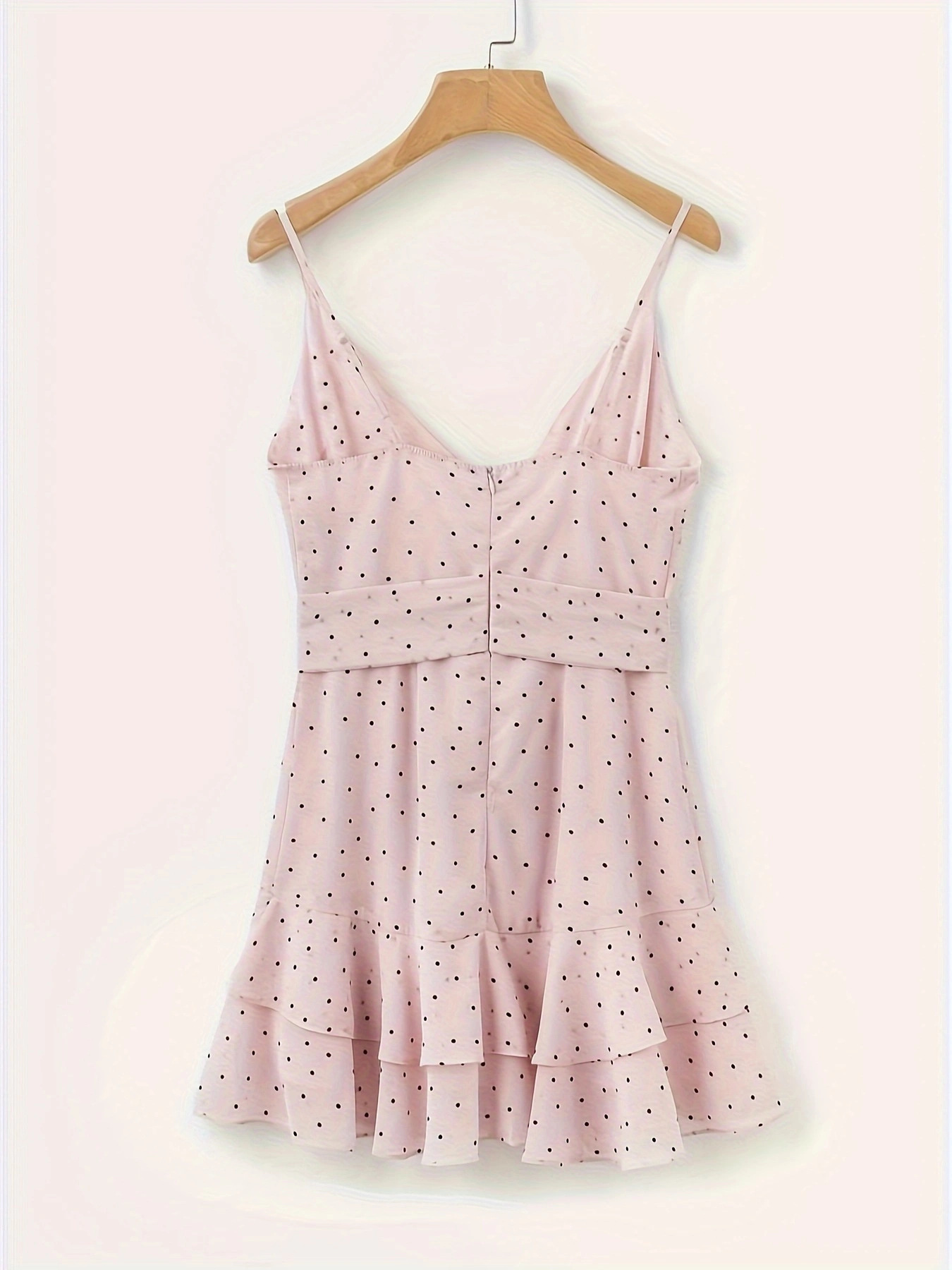 European And American Sweet, Fashionable, Simple, Casual, Elegant, New Polka Dot Strap Sexy Women's Dress, Light Luxury_ecoleips.com