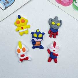 新品卡通个性奥特曼系列PVC软胶DIY手机壳洞洞鞋水杯收纳盒冰箱贴