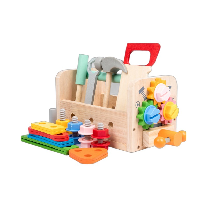 Caja de herramientas de simulación para niños de CPC CE transfronteriza, juego de bebé, herramienta de reparación de juguetes educativos, desmontaje de tornillos, tuerca