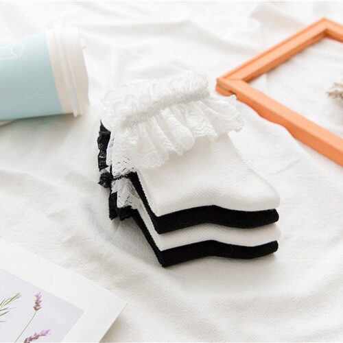 Socks for women Japanese JK uniform Lolita mid-calf socks mesh large lace little girl thin Zhuji socks