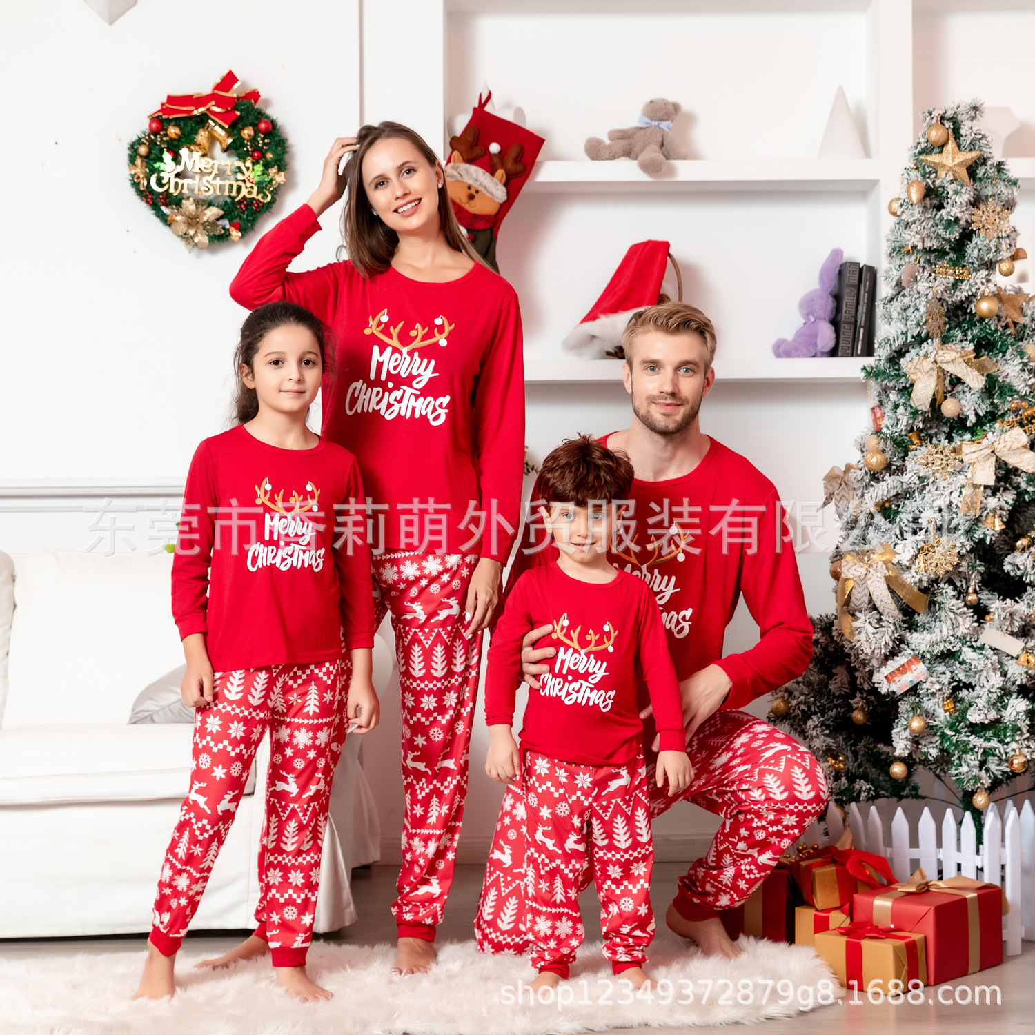 2021 new Christmas parent-child wear hom...