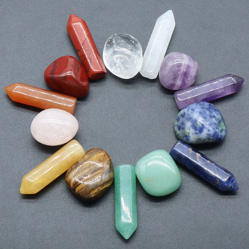 1261-Hexagonal Pillar Set Hexagonal Pillars Colorful 7 Pieces Irregular Colorful 7 Pieces Color Box Packaging Cross-border Supply