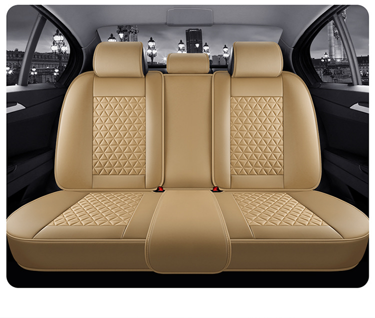 Car Seat Cushion, Waist Support, Wing Protection, Five-Seater Four-Season Cushion, All-Inclusive Seat Cover, Seat Cushion, Nappa Leather, Amazon Europe and America Cross-Border