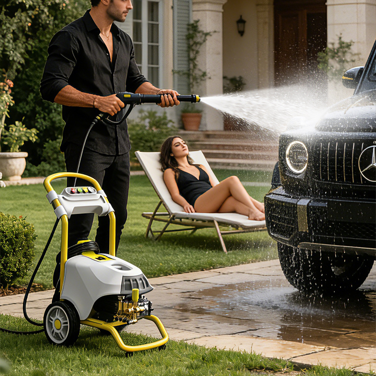 Italian Kinkard Household Car Washing Machine 220V Ultra-High Pressure Cleaning Machine Italian Pump