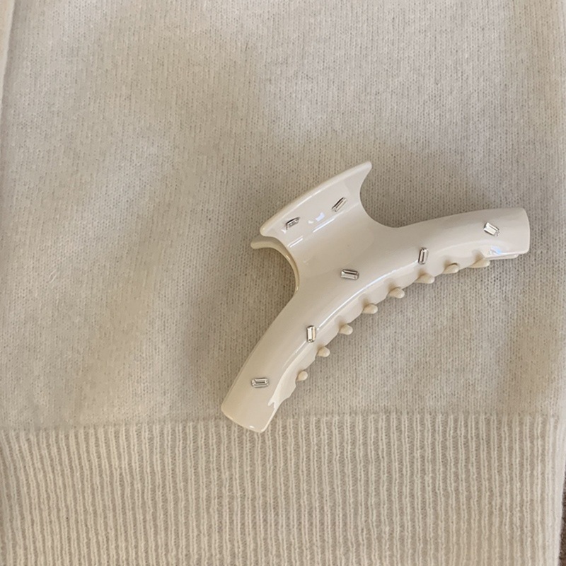 长方水钻质感高级感醋酸发夹新款大号鲨鱼夹百搭后脑勺抓夹女发饰|undefined