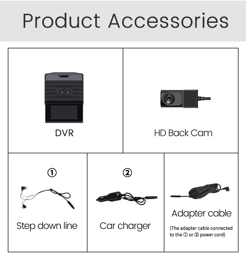 4G Car Dash Cam Front and Rear 2K+1K IR Night Vision