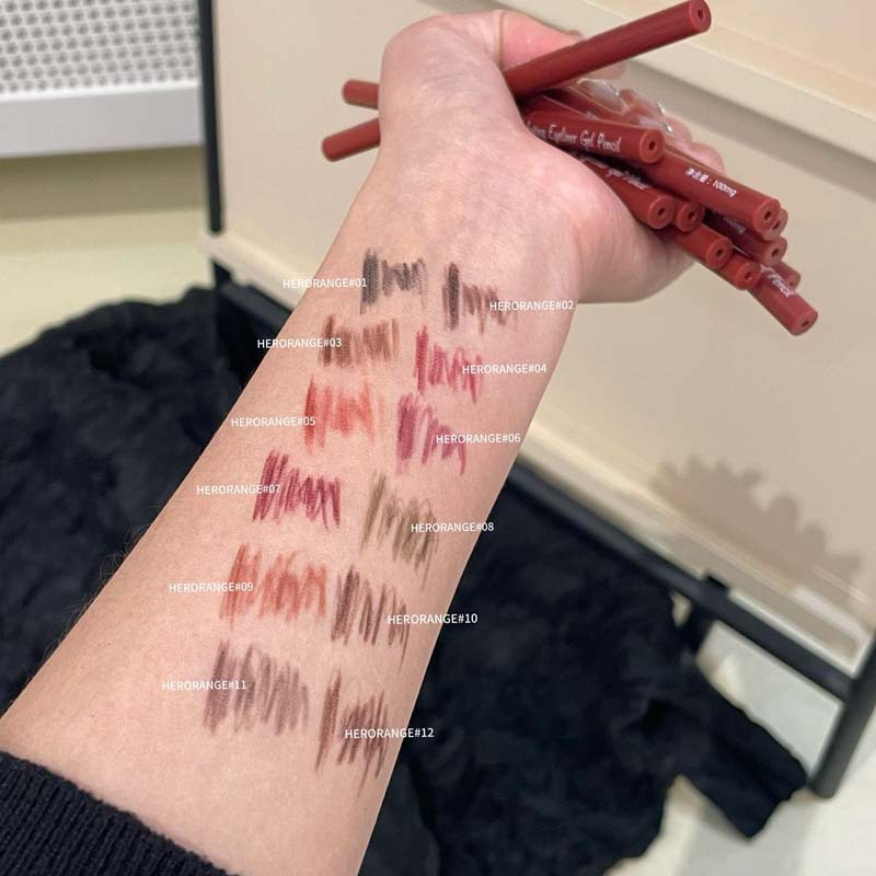 HERORANGE ink wing fluye eyeliner lápiz de gel natural duradero impermeable anti-transpiración no se desvanece lápiz de ojos novato image 5