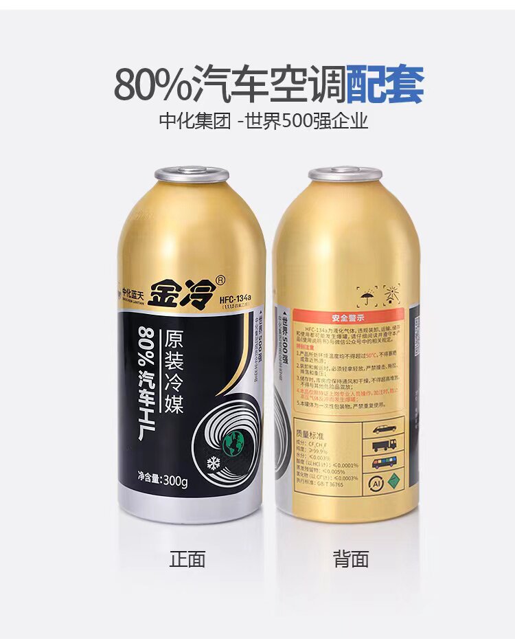 Genuine Jinleng refrigerant car air conditioning R134a refrigerant liquid tool kit for refrigerant leak repair
