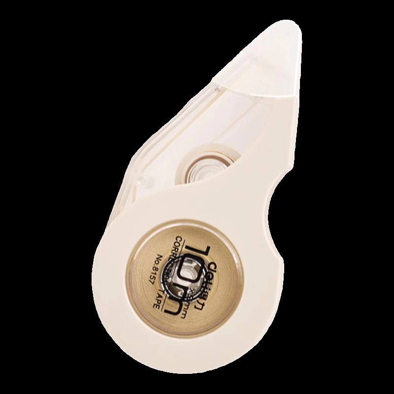 Deli cinta correctora beige con núcleo, cinta correctora de gran capacidad para estudiantes, cinta correctora, correa de corrección, correa de corrección
