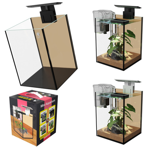 Fish tank desktop small tank aquarium water plant small  new cross-border ornamental fish creative glass tank