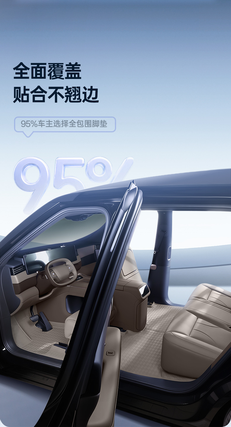 Suitable for Xiangjie G9, full-coverage car floor mats, Xiangjie G9 suction cup floor mats, car modification accessories, leather floor mats