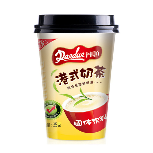 Strictly selected DANDUN brand milk tea from Hong Kong, wholesale cup-packaged instant beverage, hot-selling 35g