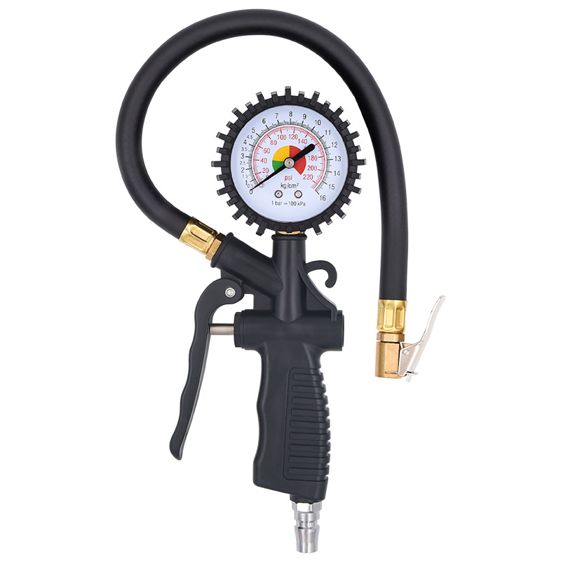 Pistola de presión de neumáticos de coche de alta precisión LED LCD pantalla luminosa medidor de presión de neumáticos digital electrónico