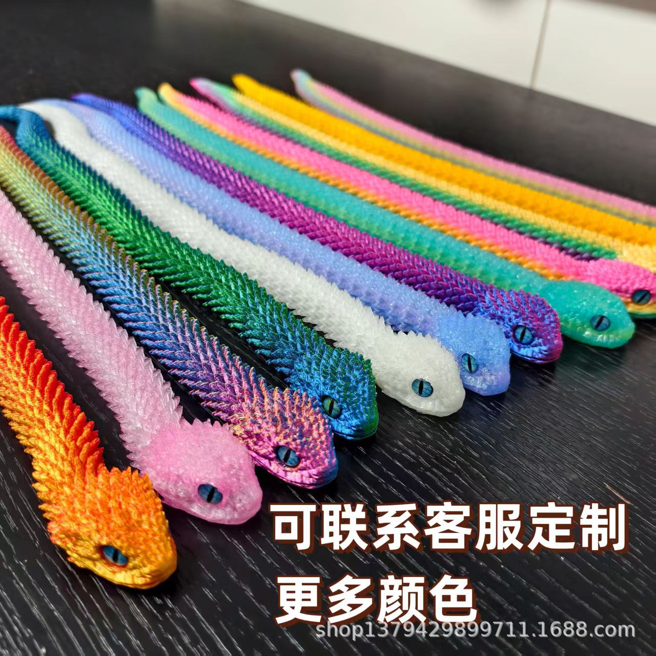 Modelo de Serpiente Impreso en 3D de PLA Articulado para Regalo y Decoración image 1