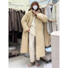 2022 New winter RIN Thirteen Women's wear Korean Mid length version Diamond lattice cotton-padded clothes coat R21712