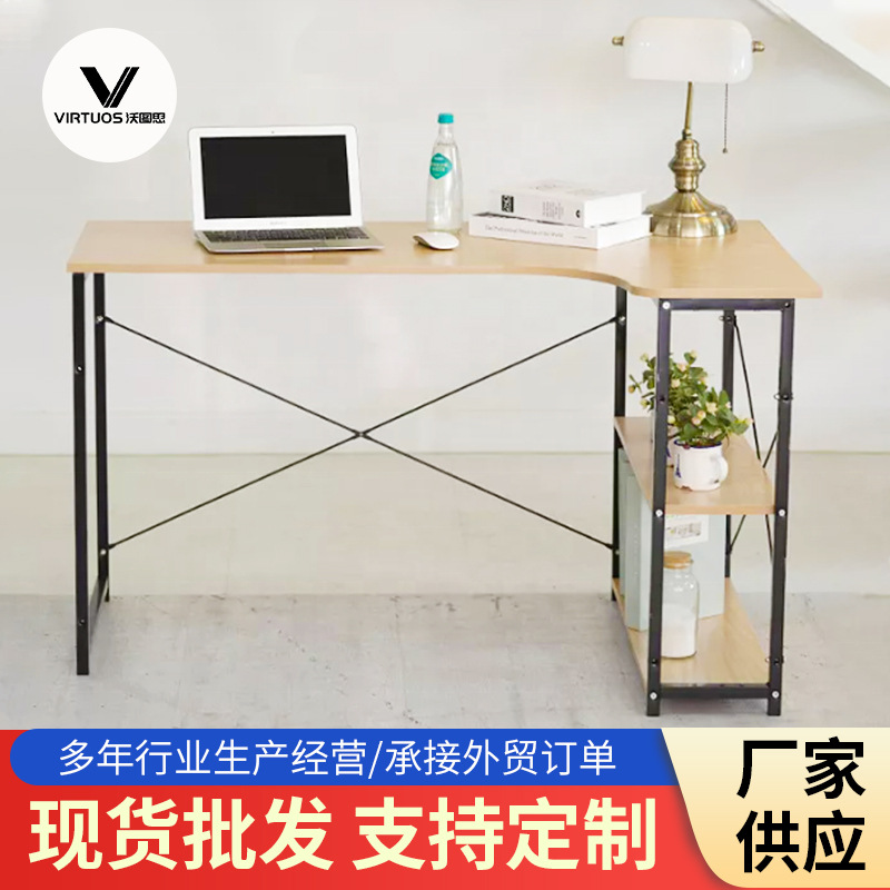 Exportación a Amazon Escritorio de computadora americano Escritorio simple Escritorio de estudio para el hogar Escritorio de trabajo en esquina en forma de L Escritorio