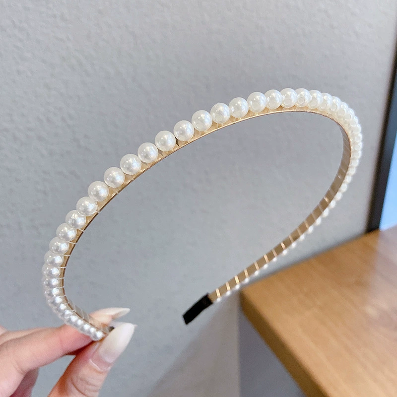 Универсальная повязка на голову, элегантная жемчужная hair accessory, легкая коллекция 2025