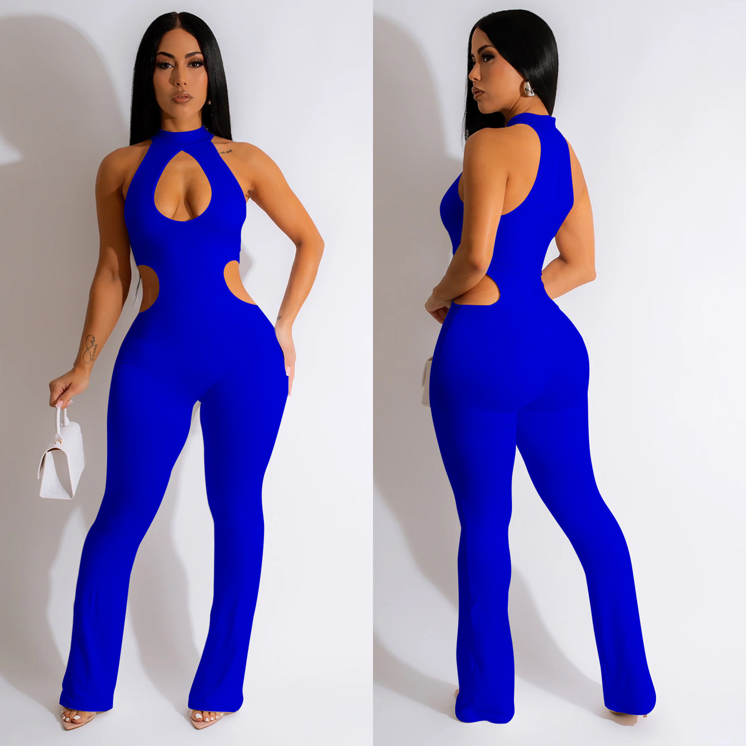 C6580 Aliexpress transfronterizo Amazon Europa y América de moda de mujer color sólido sexy colgar pantalones vacíos pantalonés
