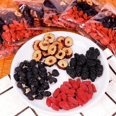 Fruit Tea Mulberry Black Goji Berry Red Goji Berry Red Date Dry Combined Tea Flower Fruit Tea for Men and Women Health Tea