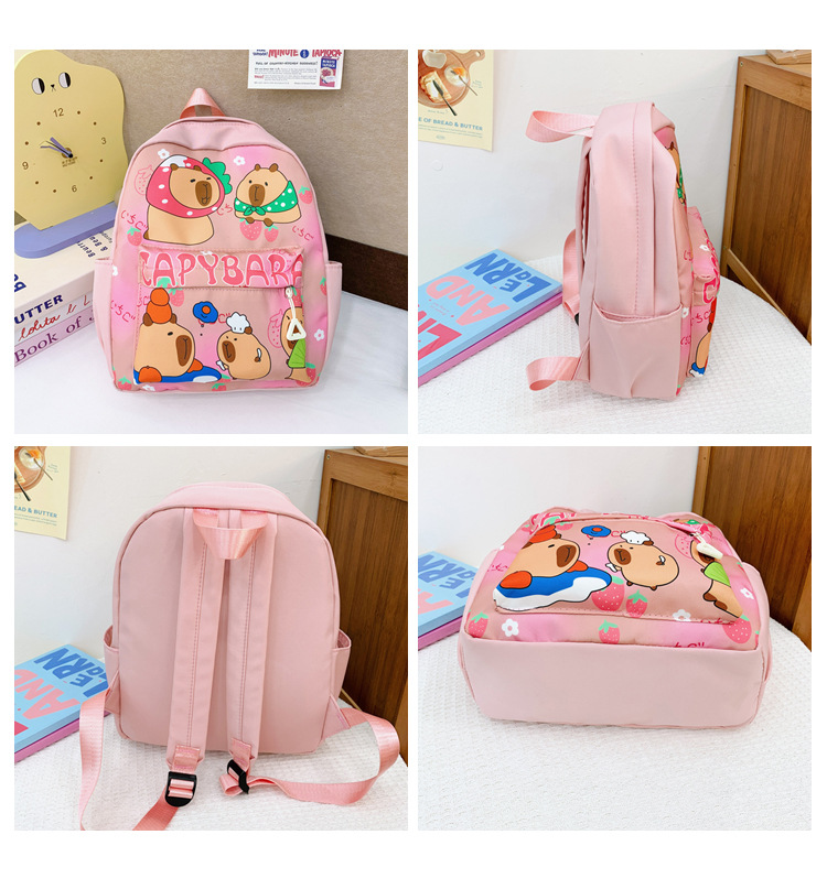 Fashionable kindergarten cute cartoon backpack, Kapibala popular small schoolbag new style, 3-6 years old children's shoulder trend undefined