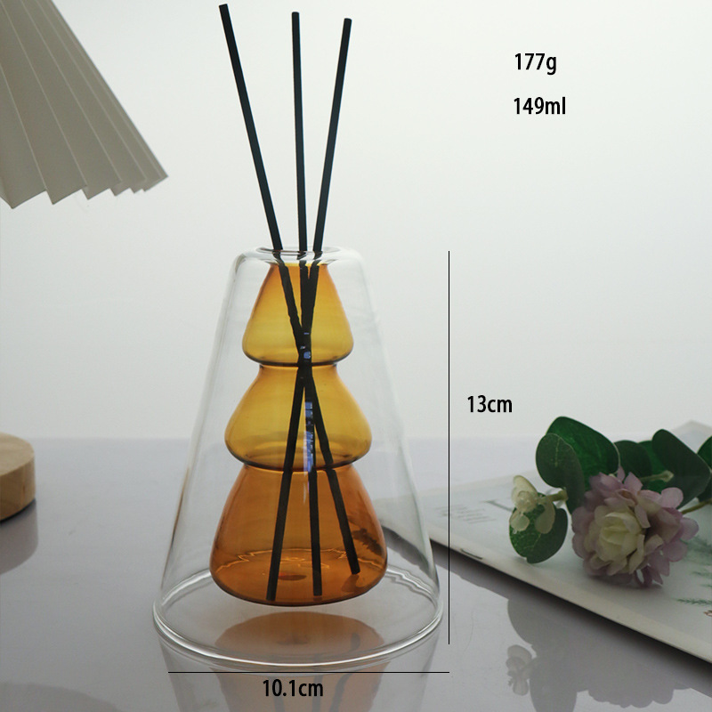 Triángulo exterior, árbol de Navidad interior, marrón, tres varillas de aromaterapia gratis