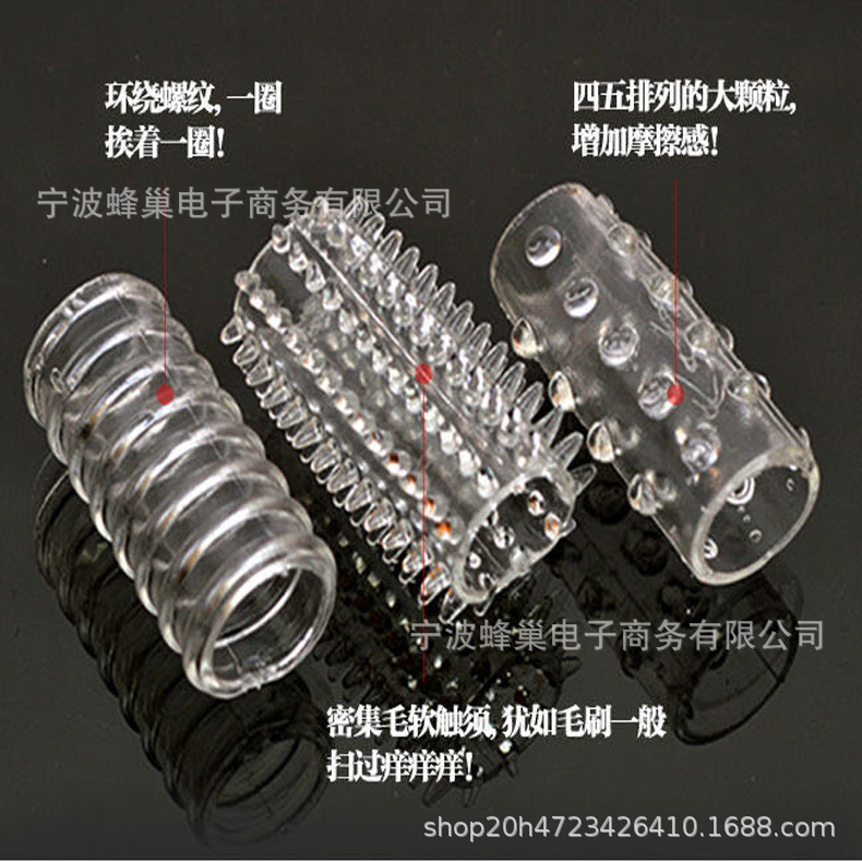 6-pieza anillo de bloqueo de esperma conjunto de dientes de lobo de los hombres suministros de pareja de sexo anillo de retraso de púas conjunto de cristal transparente Al Por Mayor