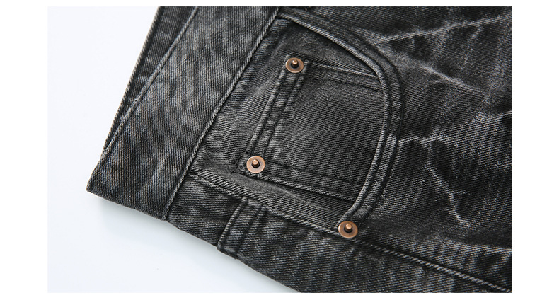 Men's Vintage-Inspired Distressed Jeans Cleanfit Straight Slight Flare Comfortable Cotton Blend Washed Black Light Blue S-XXL No Stretch_mkmklike.com
