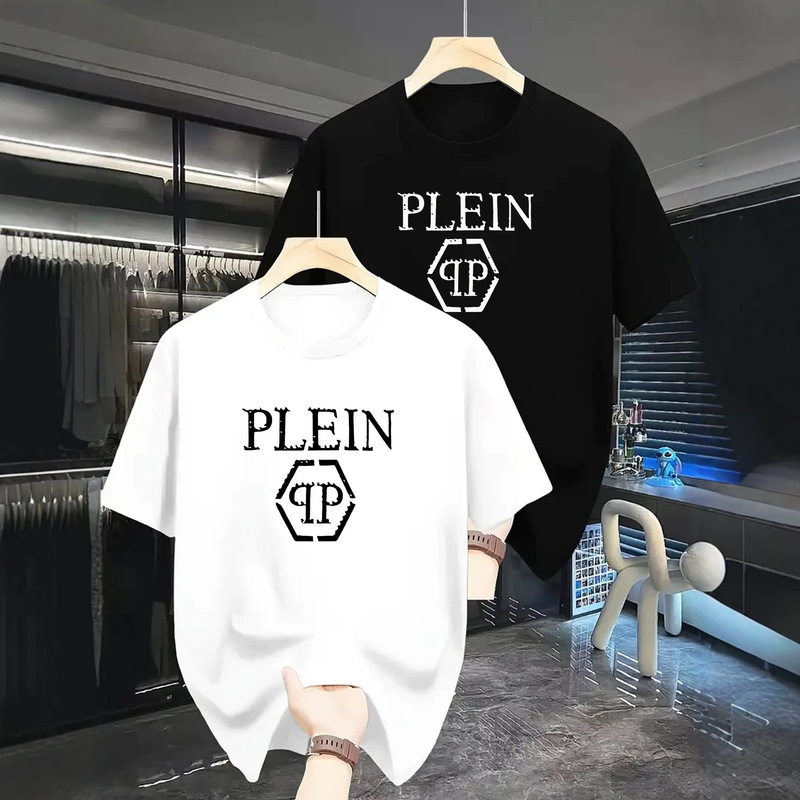Men's Versatile Letter Print Short Sleeve 2-Piece Set Summer Sports Casual T-Shirt Men's Versatile Letter Print Short Sleeve 2-Piece Set Summer Sports Casual T-Shirt