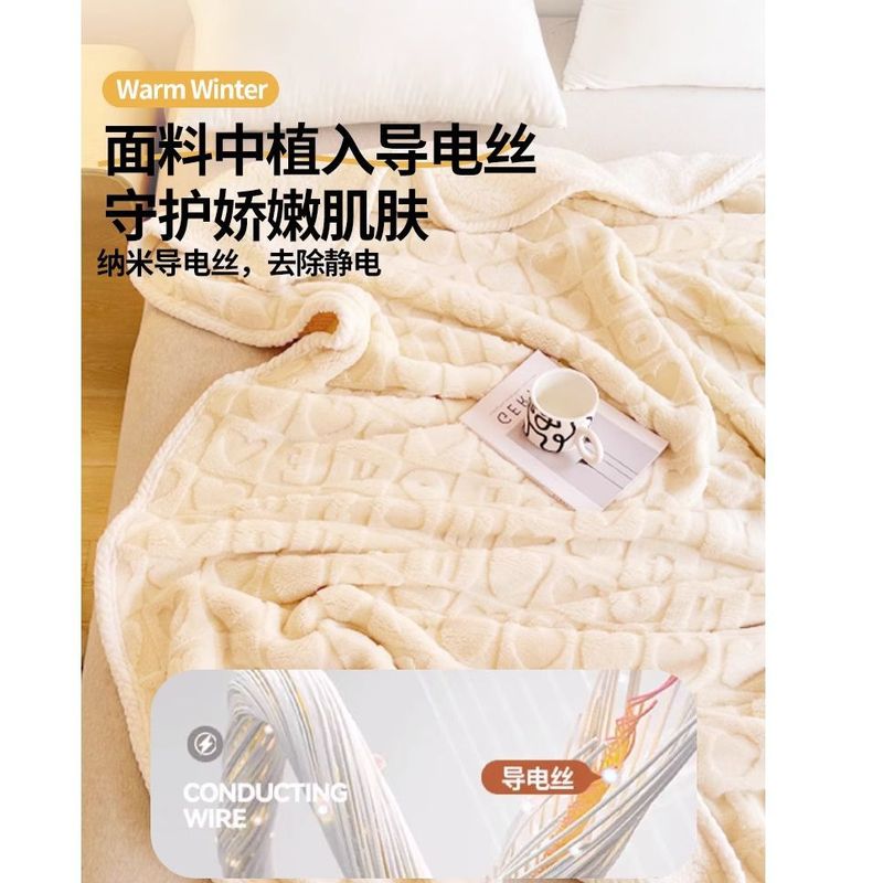 羊羔绒毛毯冬季加厚空调毯办公室午睡小毯子珊瑚绒沙发盖毯床上用|undefined