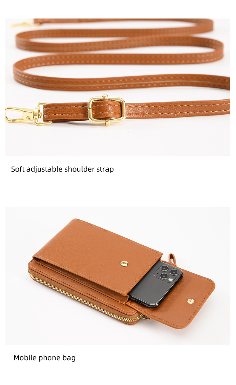 Women's Spring&summer Pu Leather Solid Color Basic Square Zipper Phone Wallet display picture 10