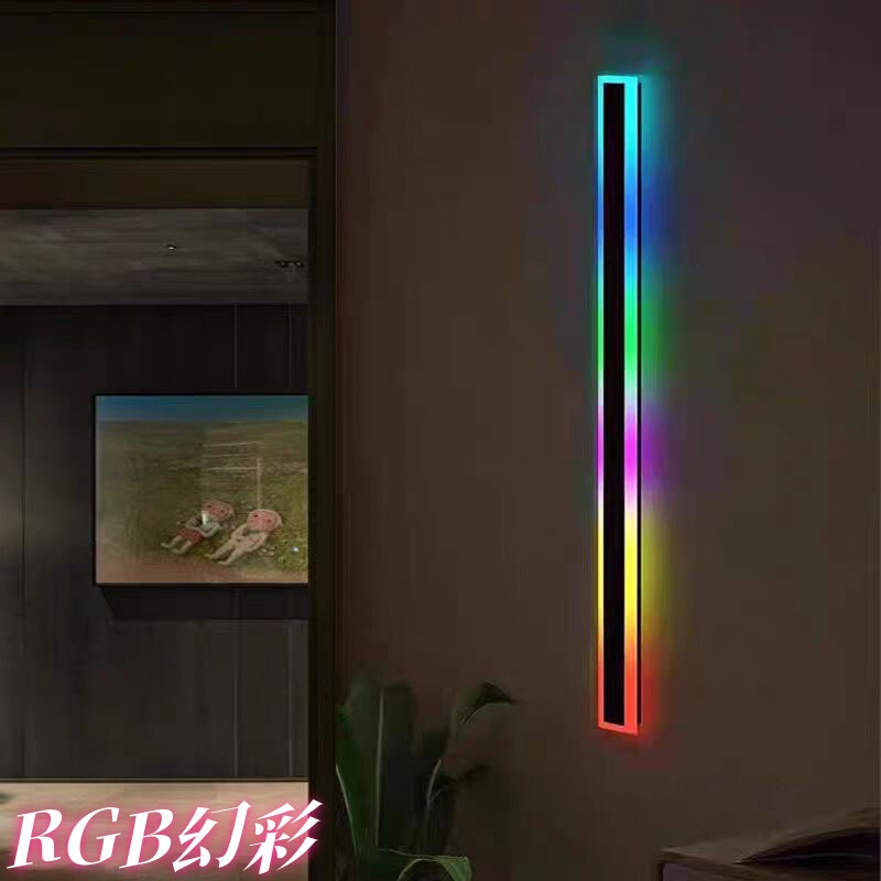 Rgb Colorful Strip Wall Light Led Outdoor Waterproof Villa Outdoor Courtyard Entrance Door Wall Light Decoration Cool