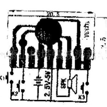 波涛IC厂供应电子音乐芯片IC 16首电脑选音门铃内置三极管 价可谈