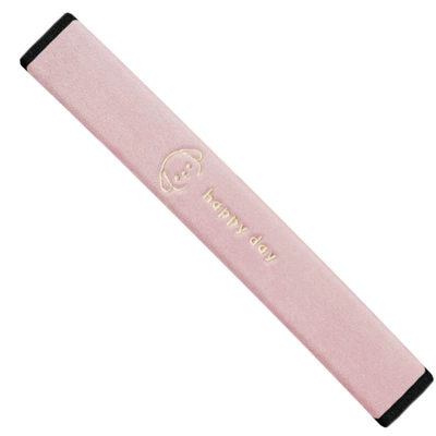 Cover Wholesale Short Velvet Embroidery: Seat belt shoulder pad - lucky-dog-pink-super-soft-velvet-embroidery-75cm-1-piece