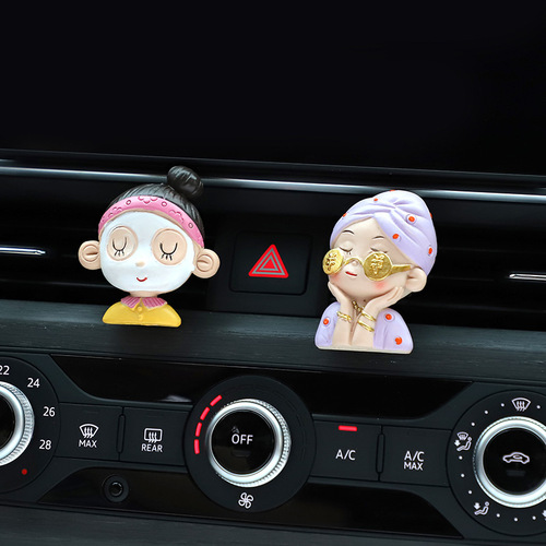 Car aromatherapy air conditioner air outlet clip creative show off wealth girl car deodorant long-lasting light fragrance car decoration supplies